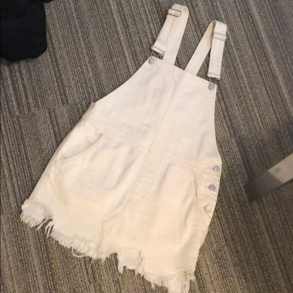 Free People overall dress- raw hem